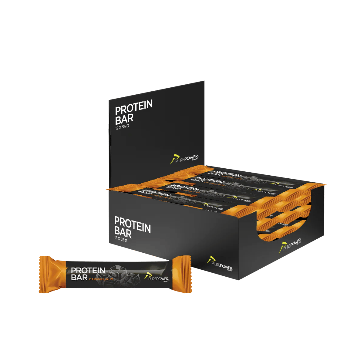 PurePower Proteinbar Karamel & Rom (12x55 g)