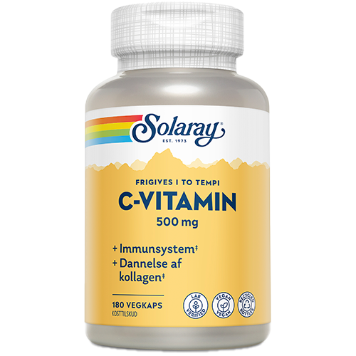 Solaray C-vitamin 500 mg (180 kapsler)
