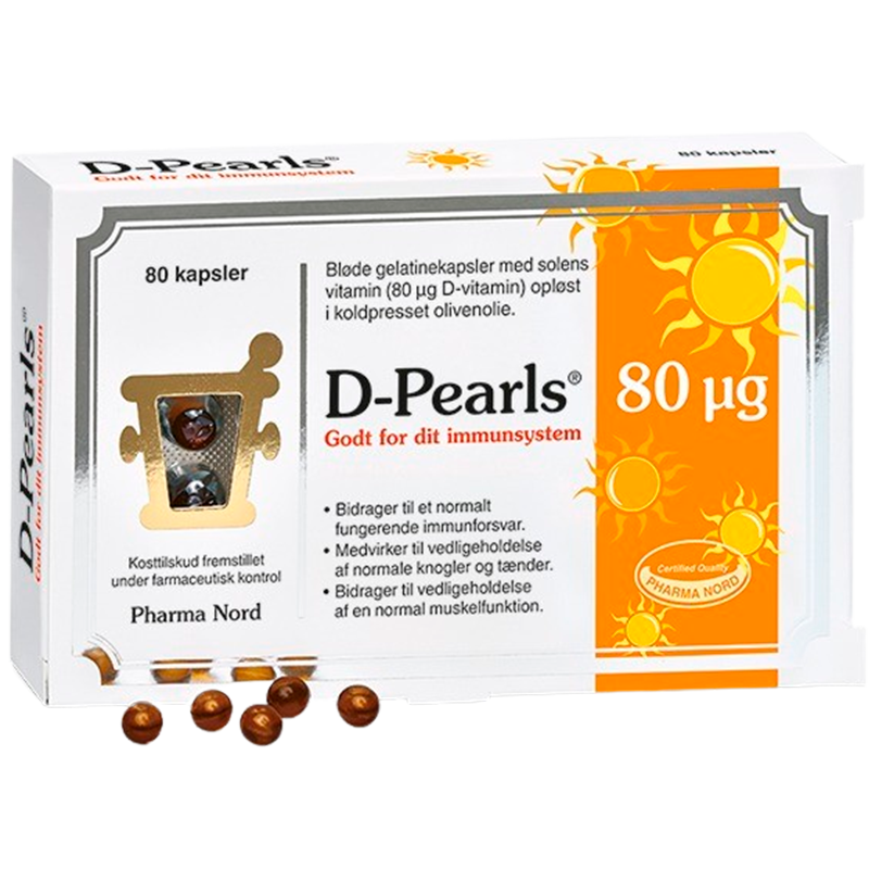 Pharma Nord D Pearls stærk 80 μg (80 kaps.)
