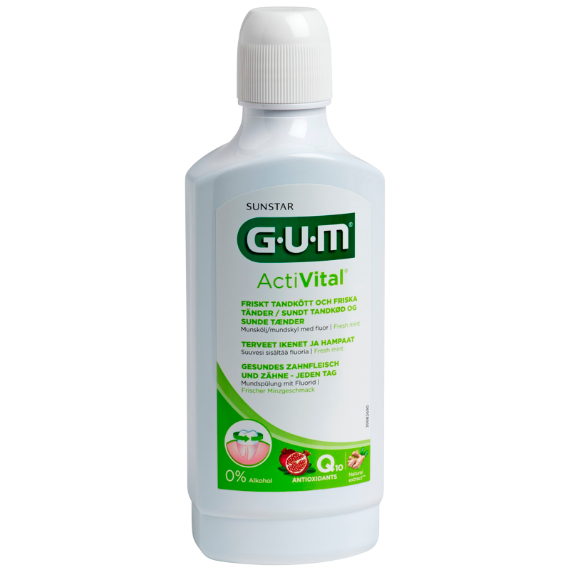 GUM Activital Fluor Mundskyl Q10 (500 ml)
