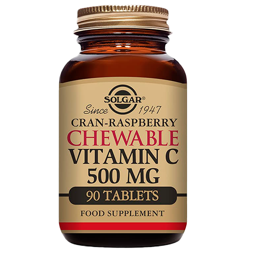 Solgar Vitamin C 500 mg Tranebær/Hindbær (90 tab)