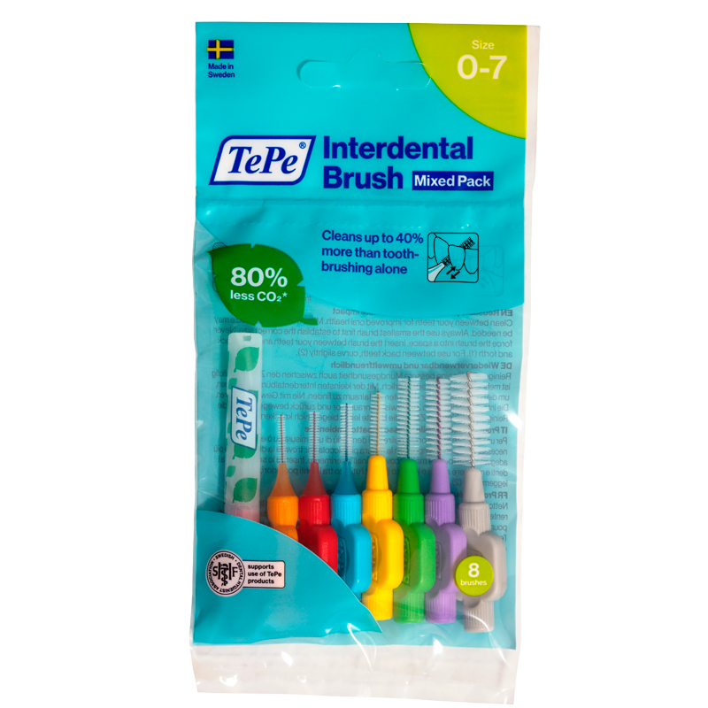 TePe Mellemrumsbørste Extra Soft Mixed Pack (8 stk)