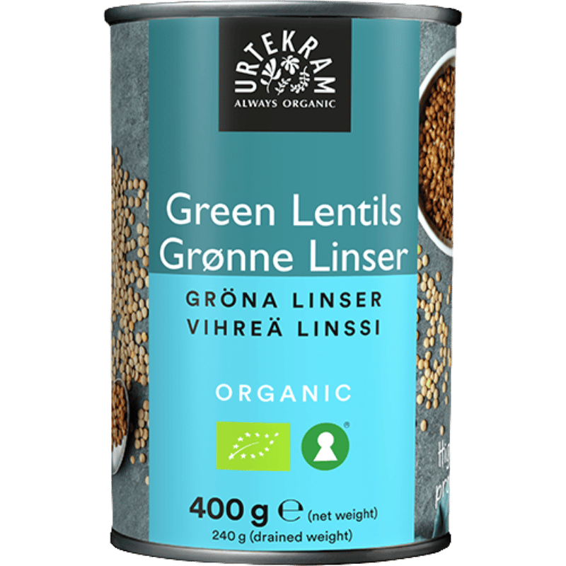 Urtekram Linser grønne i dåse Ø (400 g)
