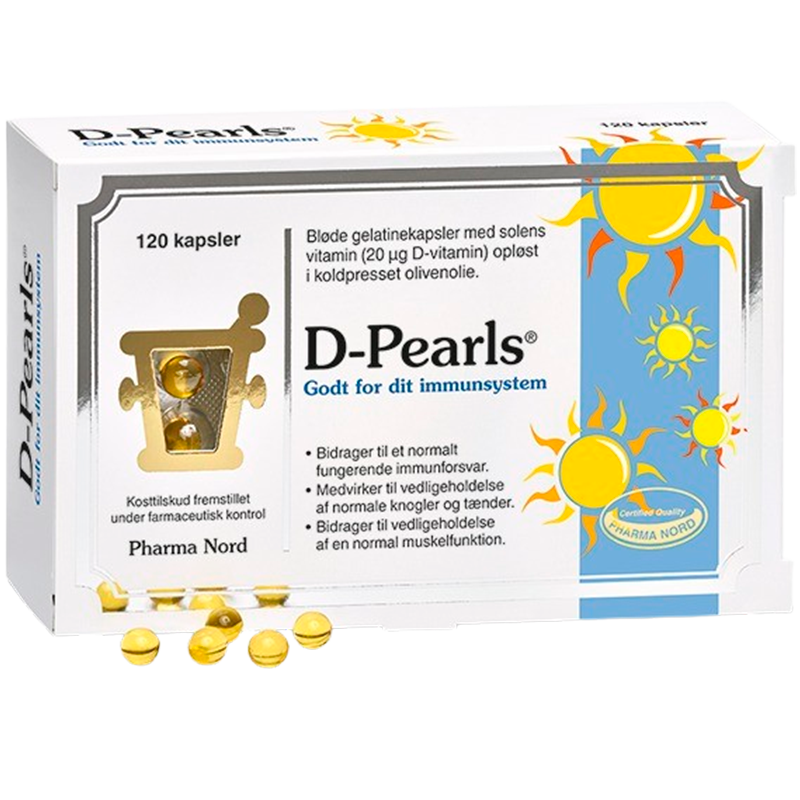 Pharma Nord D-Pearls 20 µg (120 kapsler)