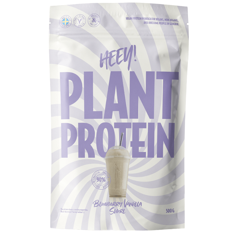 Heey! Vegan Plant Protein + Vitamin B12 Blueberry Vanilla Swirl (500 g)