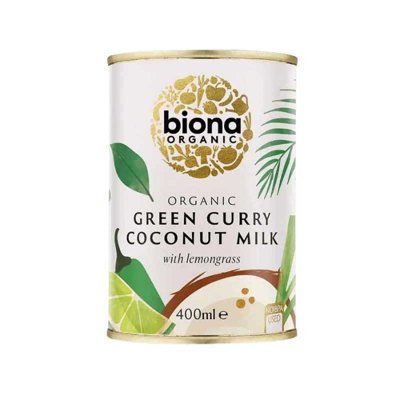 Biona Kokosmælk Grøn Karry m. Citrongræs Ø (400 ml)