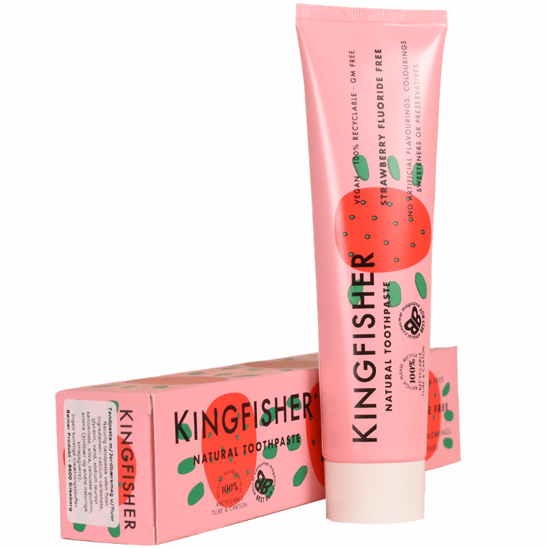 Kingfisher Vegansk Jordbær Børnetandpasta Uden Fluor (100 ml)