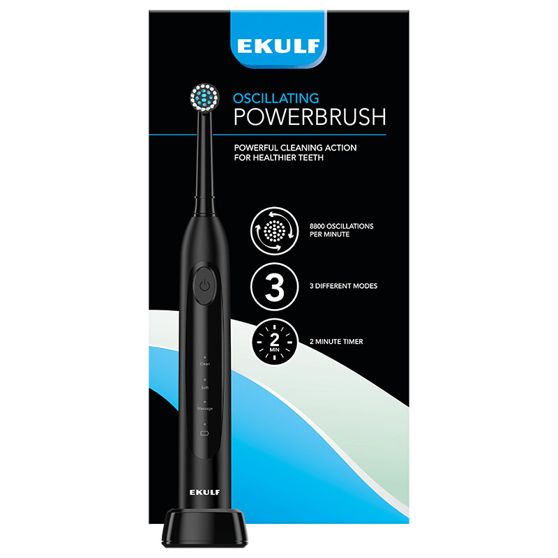 Ekulf PowerBrush black (1 stk)