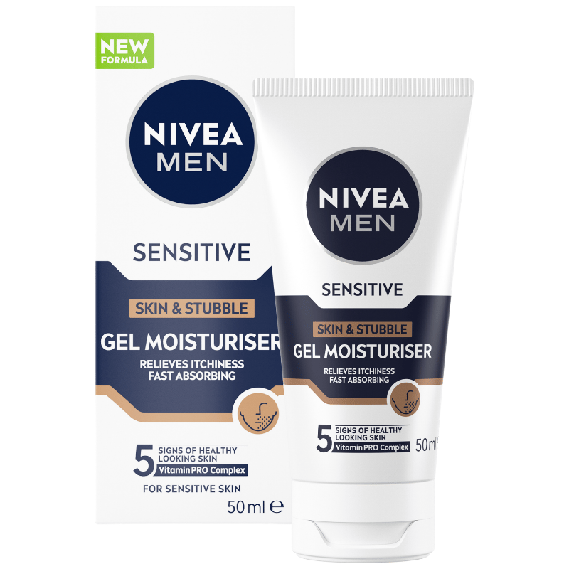 Nivea For Men Sensitive Skin & Stubble Gel Moisturiser (50 ml)