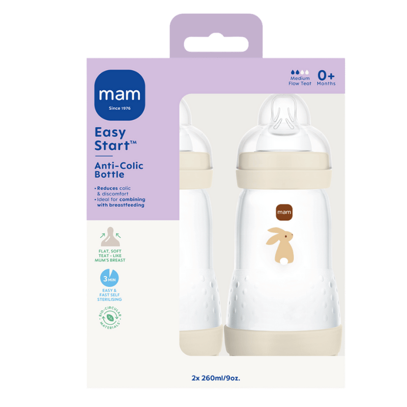 MAM Easy Start Anti-Colic Sutteflaske Neutral (2x260 ml)