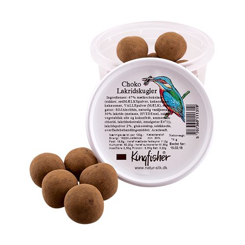 Kingfisher Choko Lakridskugler (70 g)