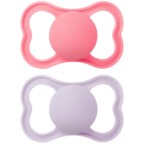 MAM Air Sut Silicone Pink 16-36M (2 stk)