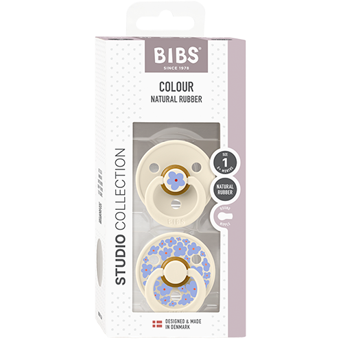 Bibs Pacifier Studio Colour Jasmine Latex Size 1 Ivory Mix (2 stk)