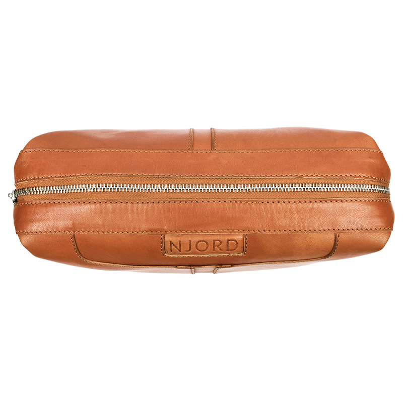 Njord Toilet Bag Kalveskind Cognac