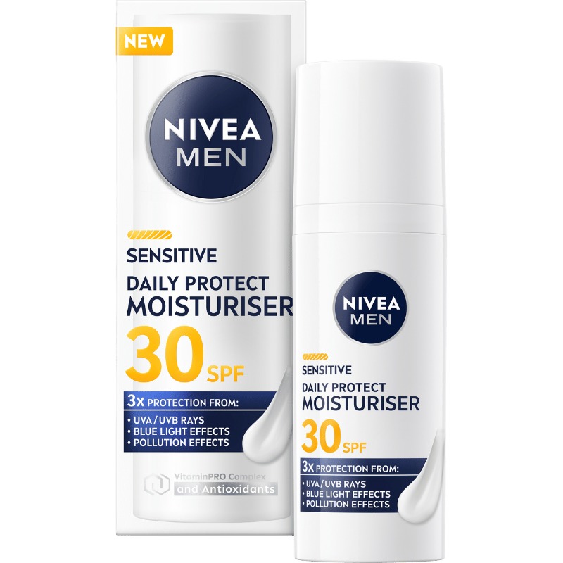 Nivea For Men Sensitive Daily Protect Moisturiser SPF30 (50 ml)