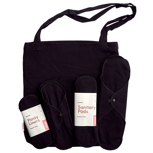 ImseVimse Start Kit Sanitary Pads Black 1 sæt.