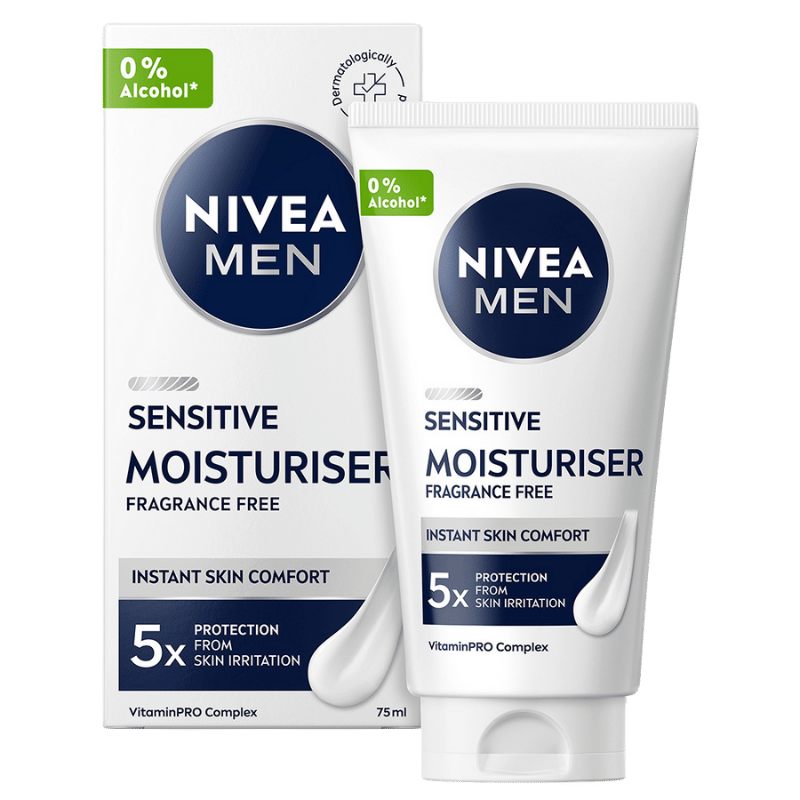 Nivea For Men Sensitive Moisturiser Face Cream (75 ml)