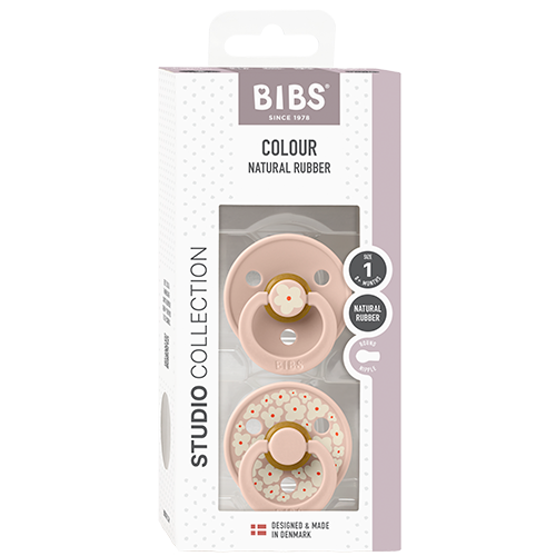 Bibs Pacifier Studio Colour Jasmine Latex Size 1 Blush Mix (2 stk)
