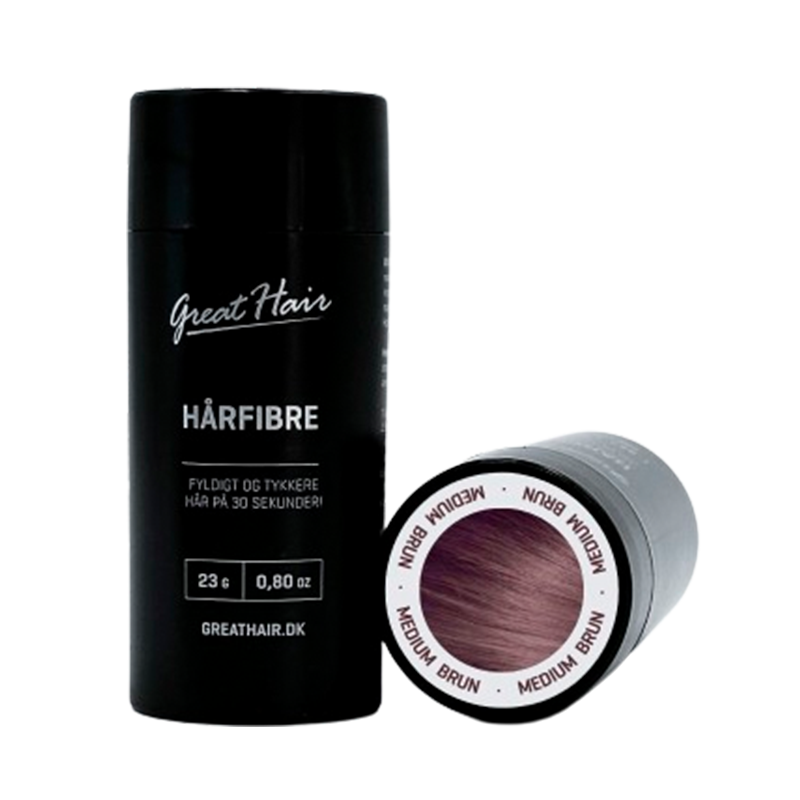 Great Hair Hårfibre - Medium Brun (23 g.)