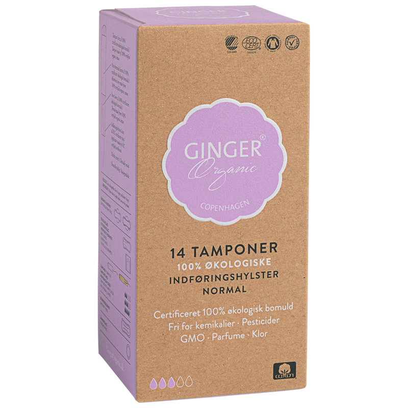 Ginger Organic Tampon m. Indføring Normal (14 stk)