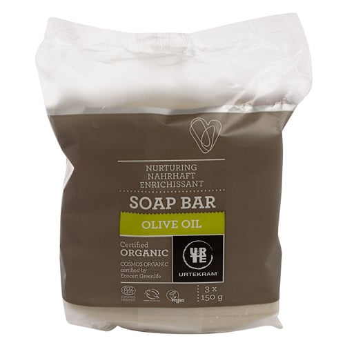 Urtekram Olive Oil Soap Bar 3x150 g.
