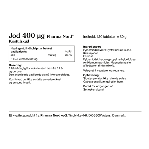 Pharma Nord Jod 400 µg (120 tabl)