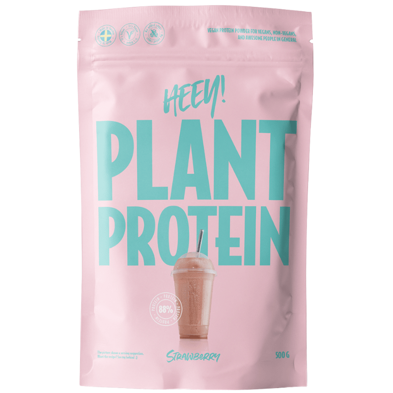 Heey! Vegan Plant Protein + Vitamin B12 Strawberry (500 g)