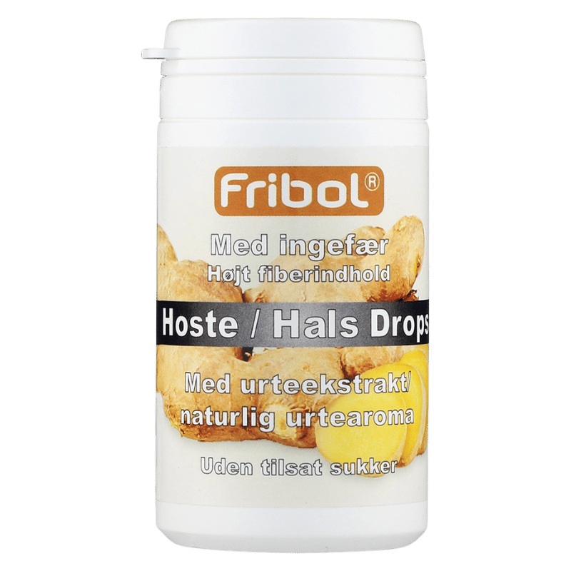 Fribol Hoste/Hals Drops Ingefær (60 g)