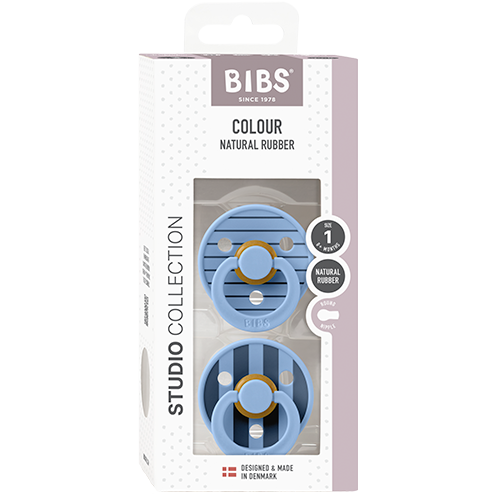 Bibs Pacifier Studio Colour Pin Latex Size 1 Sky Blue Mix (2 stk)