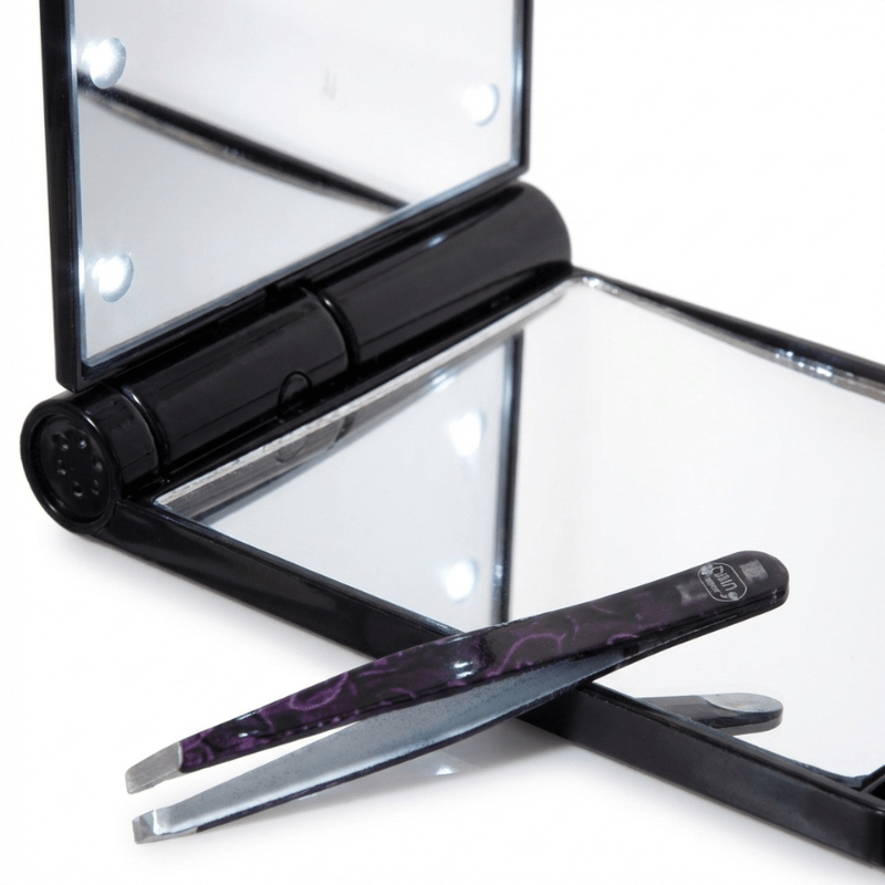 UNIQ Lommespejl Makeup Spejl M. LED Lys (1 stk)