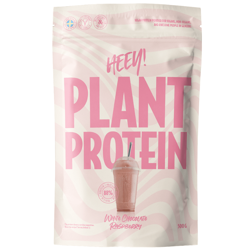 Heey! Vegan Plant Protein + Vitamin B12 White Chocolate Raspberry (500 g)