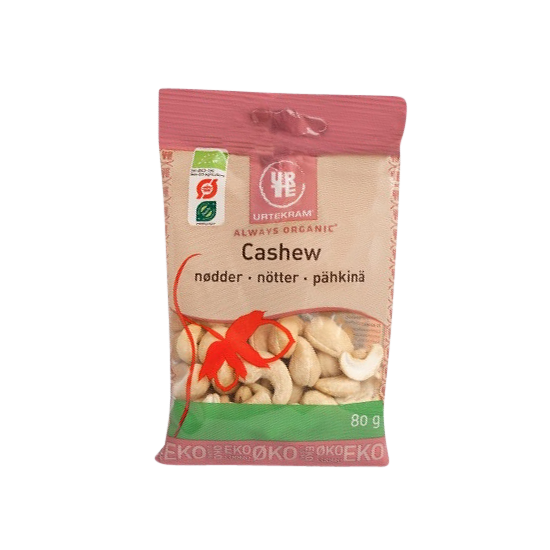 Urtekram Cashewnødder 80 g.
