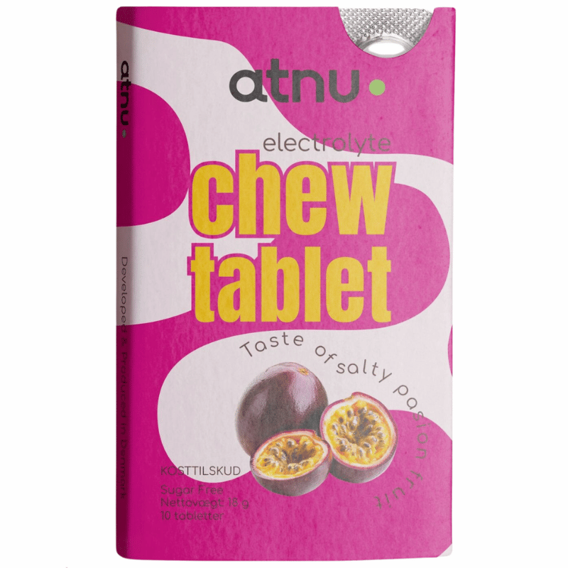 ATNU Electrolyte Chew Tablet Salty Passion Fruit (10 tabl)