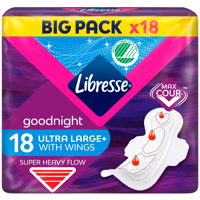 Libresse Ultra Night Wing Big Pack (18 stk)
