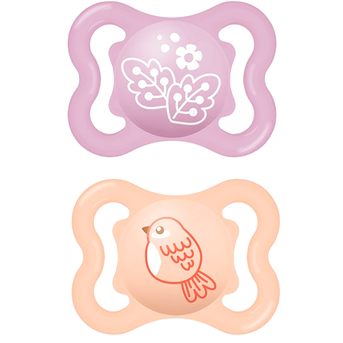 MAM Air Silicone Pink 0-6m Sut (2 stk)