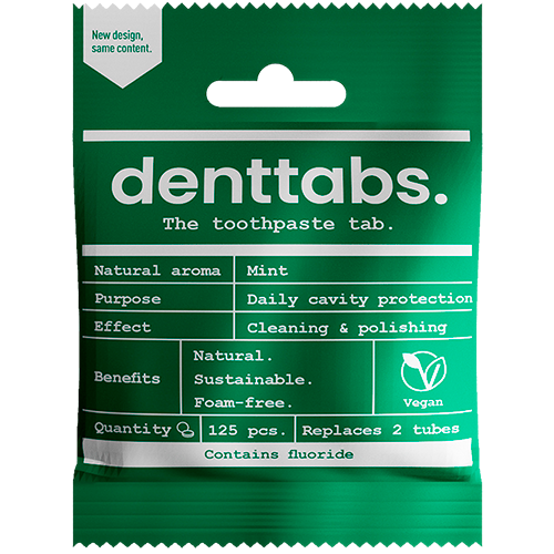 Denttabs Tandpasta Piller Med Flourid (125 stk)