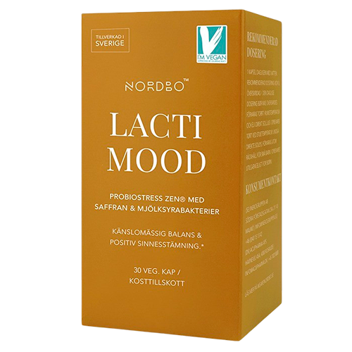 Nordbo LactiMood Mælkesyrebakterier & Safran (30 kaps)