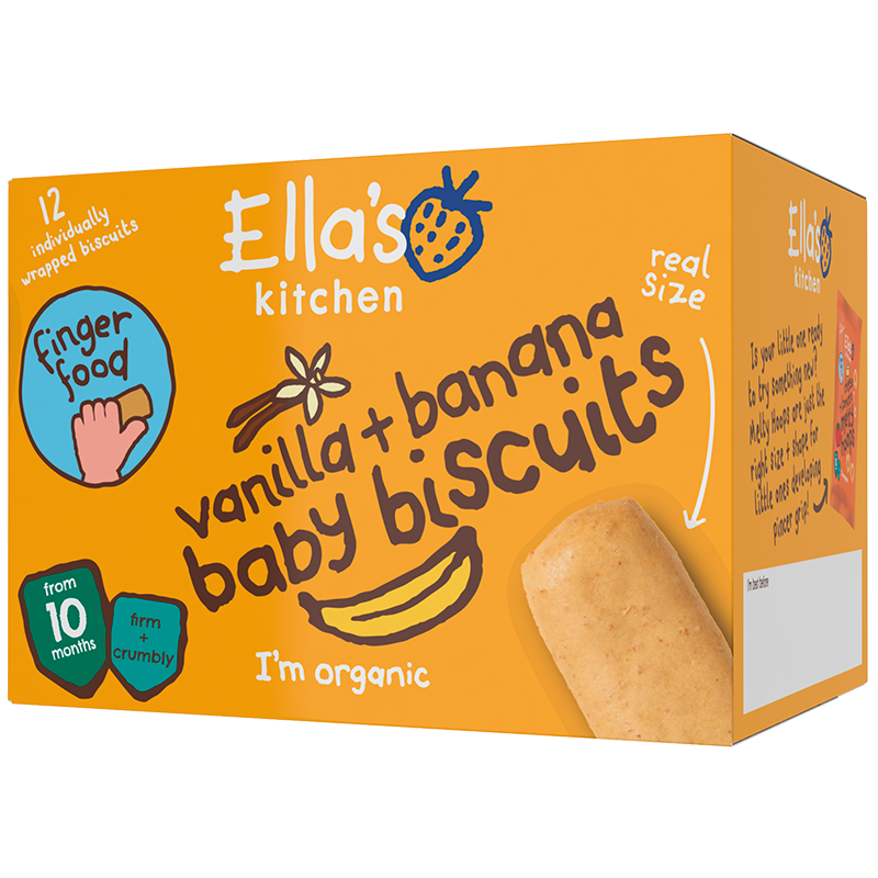 Ella’s Kitchen Babykiks Vanilje & Banan 10 mdr (108 g)