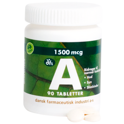 Grønne Vitaminer A-vitamin 1500 mcg (90 tabl)