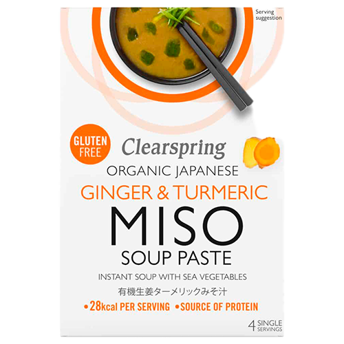 Clearspring Miso Soup Paste Ingefær & Gurkemeje Ø (4 x 15 g)