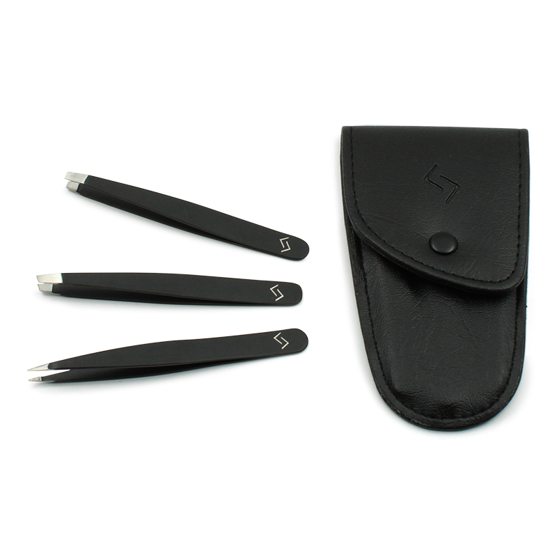 MÆND Eyebrow Tweezer Set Black (1 sæt)