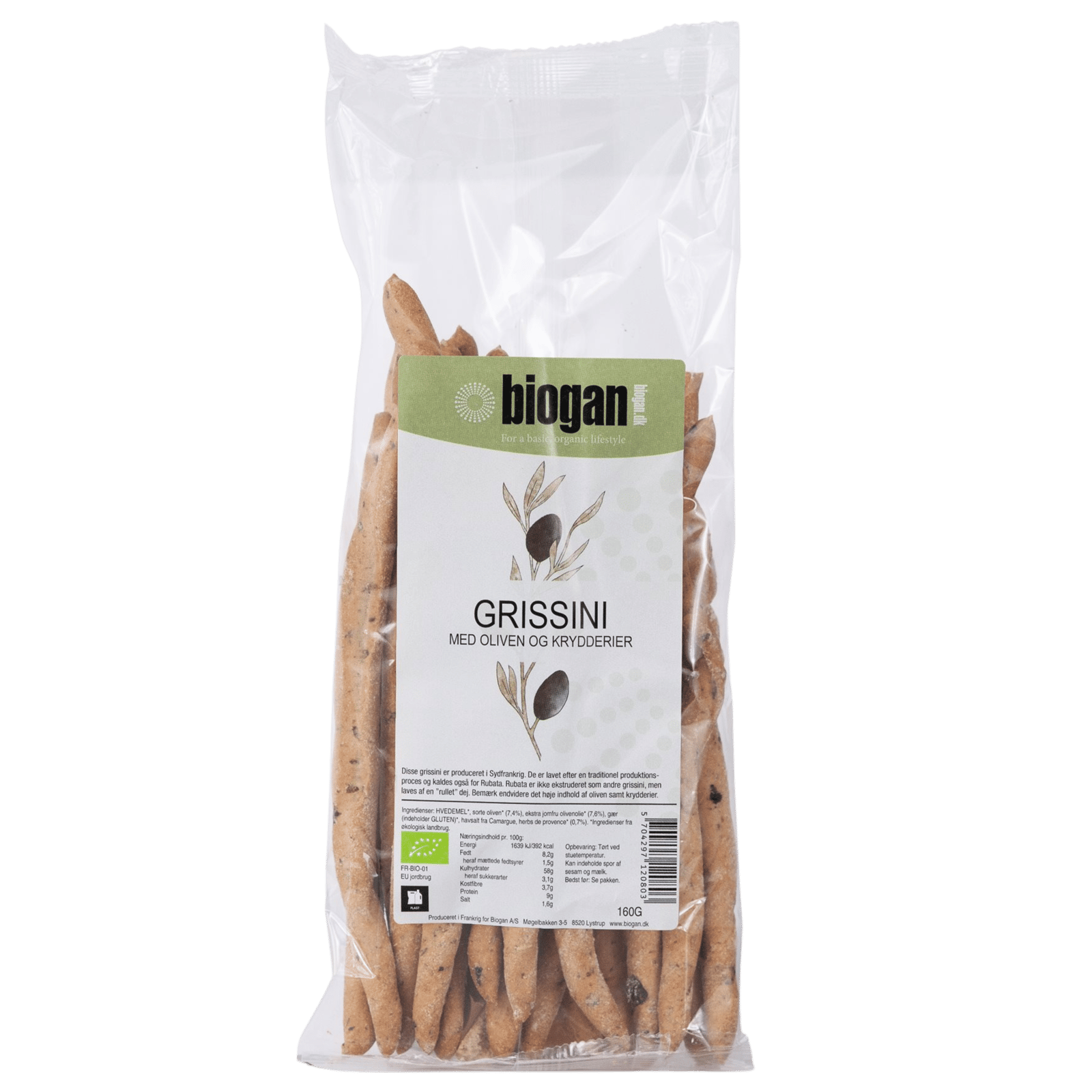 Biogan Grissini Med Oliven & Herbs De Provence Ø (160 g)