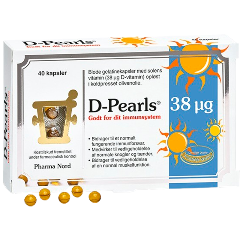 Pharma Nord D-Pearls 38 µg- (40 tabletter)