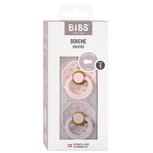 Bibs Pacifier Boheme Latex Size 1 Blossom/Dusky Lilac (2 stk)