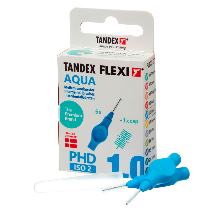 TANDEX Flexi Mellemrumsbørste Aqua PHD 1.0/ISO 2 6 stk