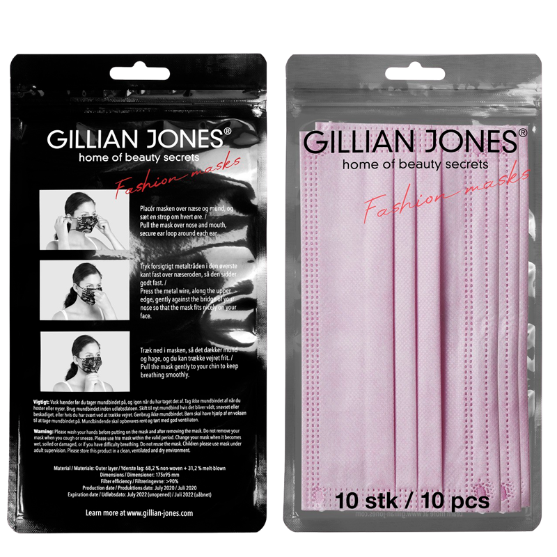 Gillian Jones Fashion Mundbind Lyserød 10 stk.