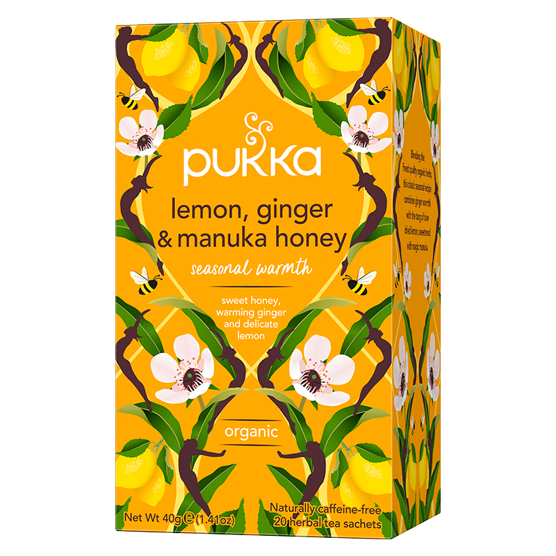 Pukka Lemon, Ginger & Manuka Honey Te Ø (20 breve)
