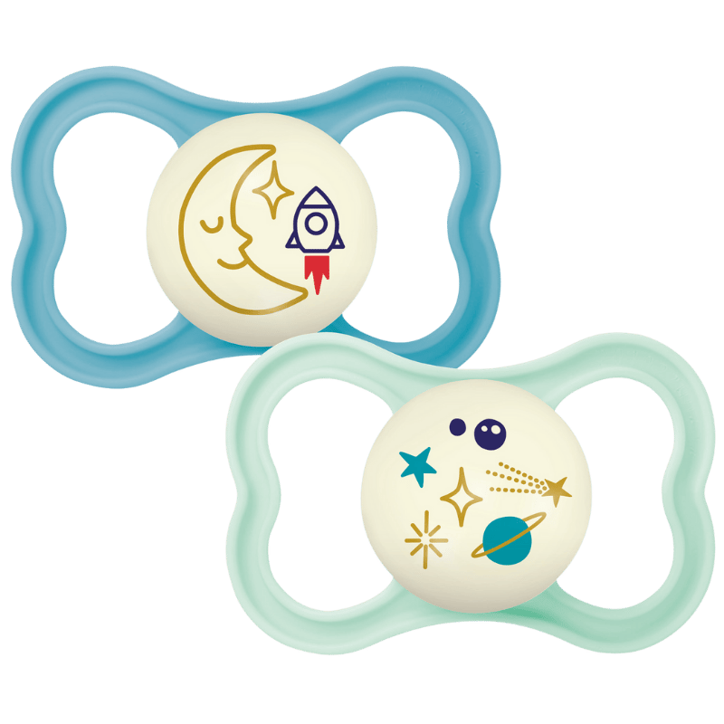 MAM Air Sut Night Silicone Blue 6-16M (2 stk)