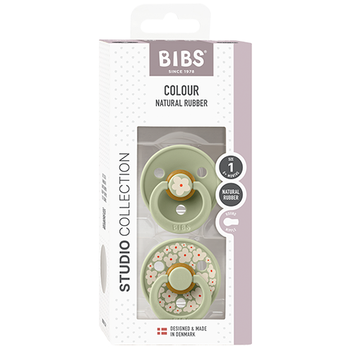 Bibs Pacifier Studio Colour Jasmine Latex Size 1 Sage Mix (2 stk)