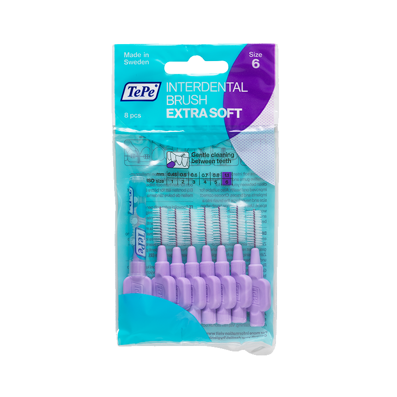 TePe Mellemrumsbørste Extra Soft Lila (8 stk)
